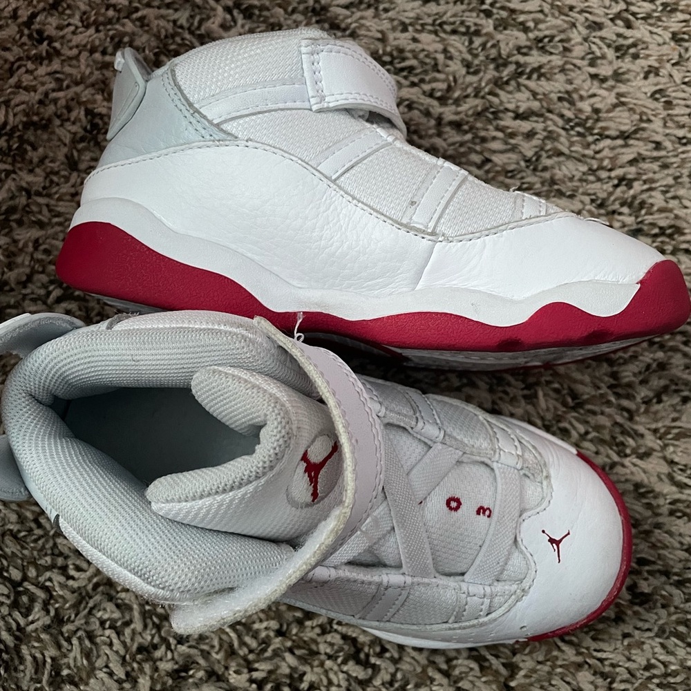 Baby Toddler white red air Jordan sneakers 10c